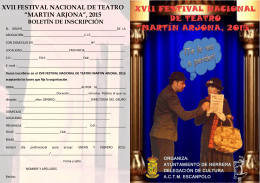 xvii festival nacional de teatro “martin arjona”, 2015