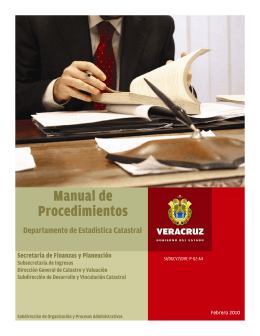 Manual de Procedimientos - Gobierno del Estado de Veracruz