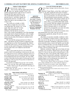 See today`s inserts for opportunities for the Sacrament of