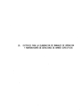 22. CRITERIOS PARA LA ELABORACION DE MANUALES