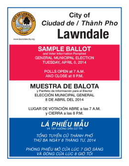 lá phiếu mãu - City of Lawndale
