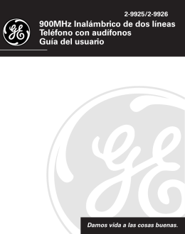 900MHz Inalámbrico de dos líneas Teléfono con audífonos Guía del
