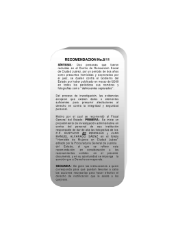 RECOMENDACION No.8/11