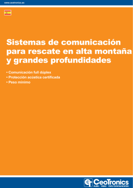 Sistemas de comunicación para rescate en alta montaña y grandes