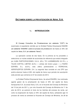 1.- INTRODUCCIÓN - Consejo Consultivo de Privatizaciones