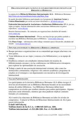 • Busque personas u organizaciones en su comunidad que tengan