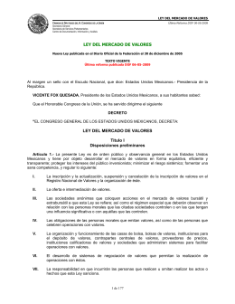 LEY DEL MERCADO DE VALORES