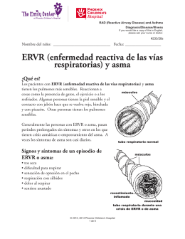 ERVR (enfermedad reactiva de las vías respiratorias) y asma