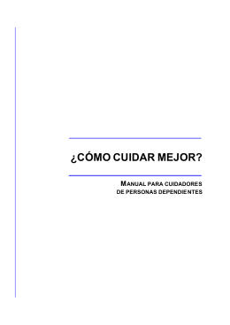 ¿Cómo cuidar mejor? Manual para cuidadores de personas
