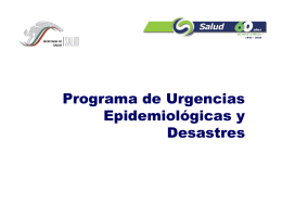 Programa de Urgencias Epidemiológicas y Desastres
