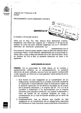 SENTENCIA N° - Revista de Derecho del Mercado Financiero RDMF