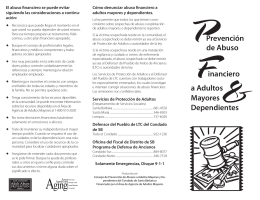 PPrevención de Abuso Financiero a Adultos Mayores & Dependientes