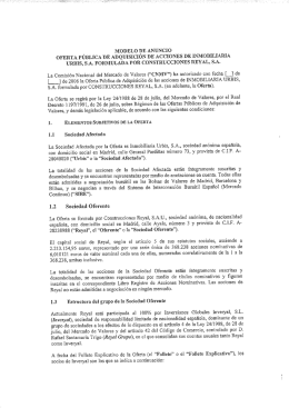 r MODELO ANUNCÏO OFERTA PUBLICA DE