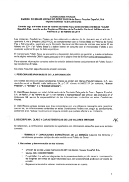 Emitida bajo el Folleto Base de Valores de Renta Fija