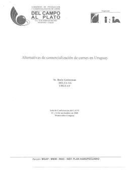 Alternativas de comercialización de carnes en Uruguay