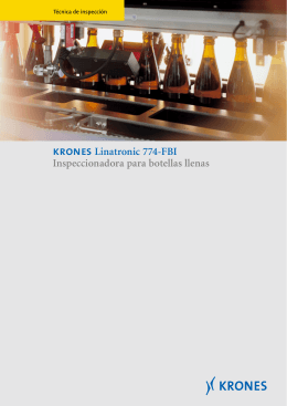 kRoNEs Linatronic 774-FBI Inspeccionadora para botellas llenas
