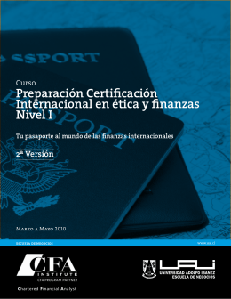 Preparación Certificación Internacional en ética y finanzas