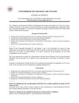 Acta Resumida Ratificada N° 03-2011 del 26 de abril de 2011 (PDF