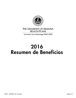 2016 Resumen de Beneficios - University Care Advantage