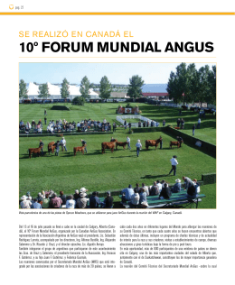 10º Forum Mundial Angus en Canadá