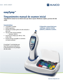 easyTymp™ Timpanómetro manual de examen inicial