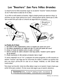 Los “Boosters” Son Para Niños Grandes