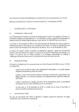 AyT FINANCIACI&Oacute;N INVERSIONES II, FONDO DE TITULIZACI&Oacute;N