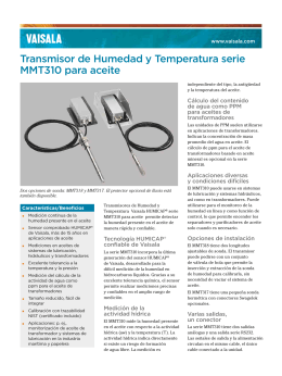 Transmisor de Humedad y Temperatura serie MMT310