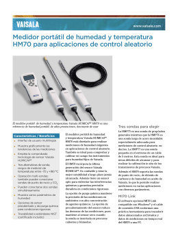 Medidor portátil de humedad y temperatura HM70 para aplicaciones