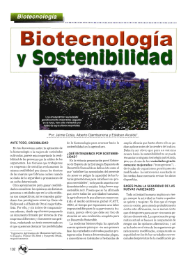 Biotecnología y sostenibilidad