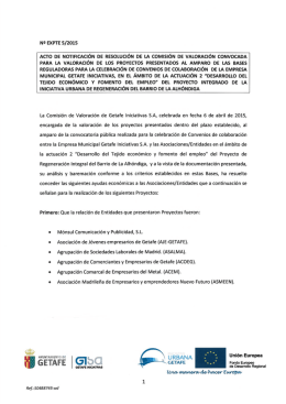 Acto de Notificación de Resolución de la Comisión de Valoración