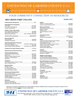 UNITED WAY OF LARIMER COUNTY 2-1-1