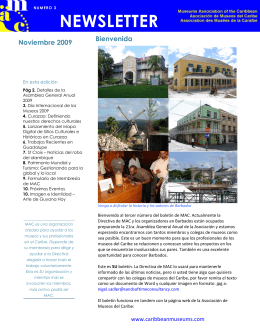 NEWSLETTER - Museums Association of the Caribbean