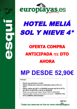 HOTEL MELIÁ SOL Y NIEVE 4*