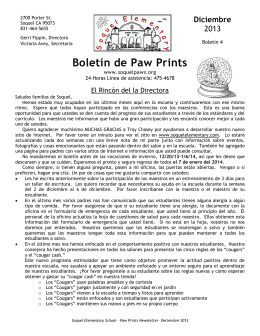 Paw Prints Newsletter