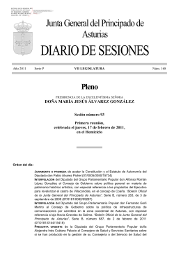 DIARIO DE SESIONES - Junta General del Principado de Asturias