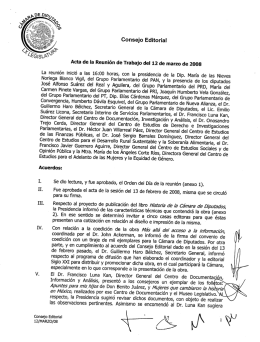 Acta de la Reunión de Trabajo del 12 de marzo de 2008