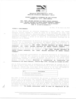 modalidad evaluacion curricular n° 002/14 proyecto desarrollo