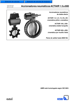 Accionadores neumáticos ACTAIR 1.5 a 800
