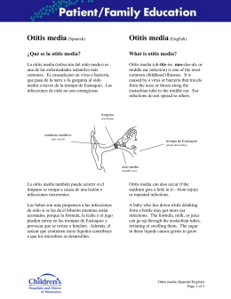 Otitis Media (Spanish) - Children`s Hospitals and Clinics of Minnesota