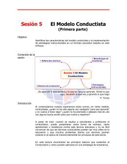Sesión 5 El Modelo Conductista (Primera parte)