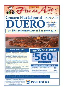DUERO - Cruceros fluviales