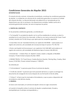 Condiciones Generales de Alquiler 2015