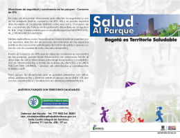 Situaciones de seguridad y convivencia en los parques