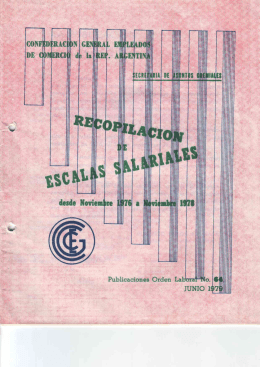 Recopilación de escalas Salariales 1976-1978