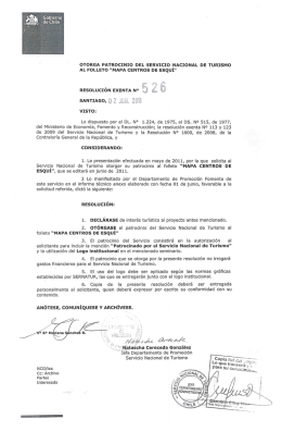 RESOLUCIÓN EXENTA N° ` "