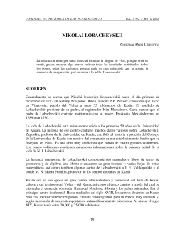 Lobachevsky, escribió todas sus obras científicas durante los años