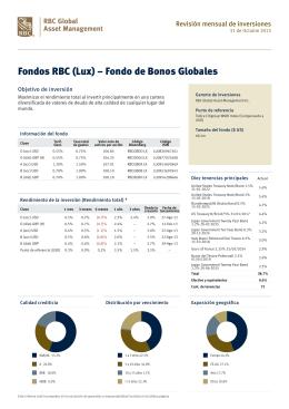 Fondos RBC (Lux) – Fondo de Bonos Globales
