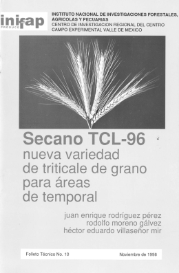 instituto nacional de investigaciones forestales, agricolas y