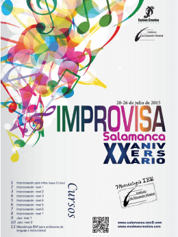 information in PDF. CLICK HERE - Improvisación en Salamanca
